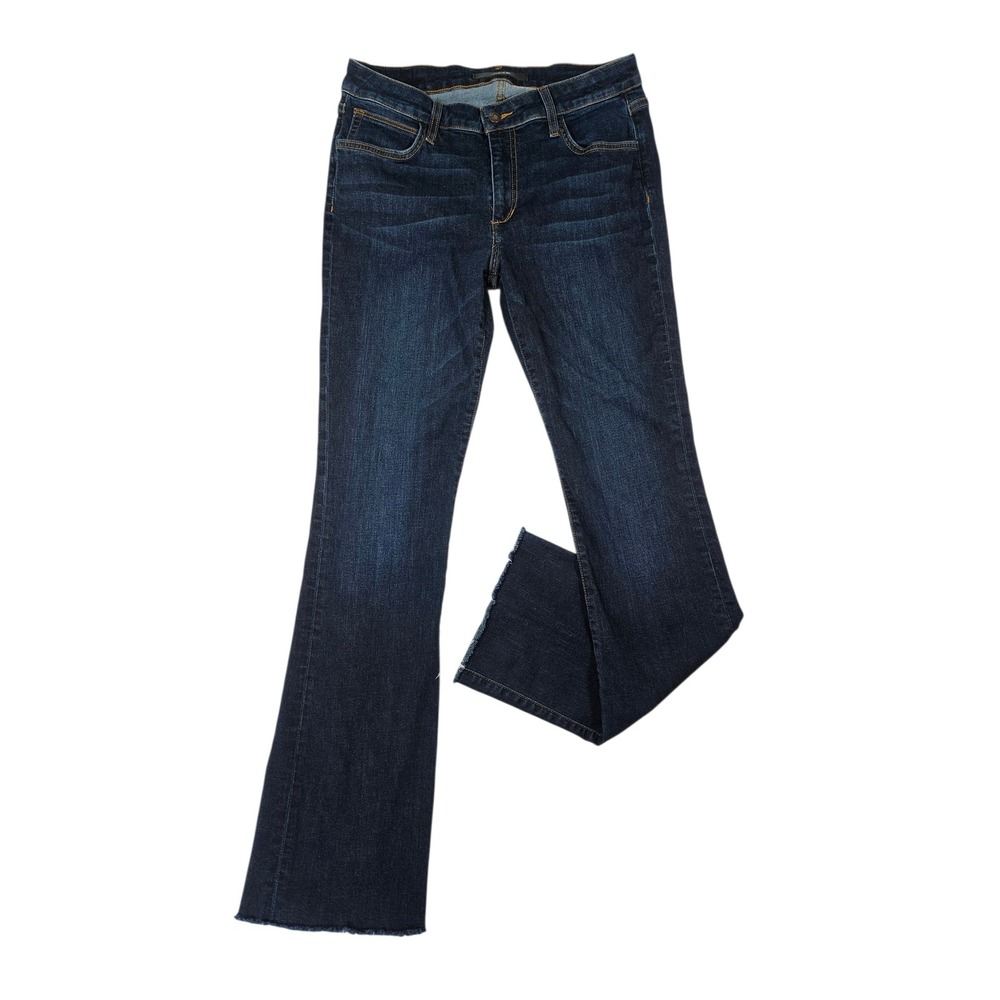 Joes Jeans The Honey Curvy Bootcut Rikki Dark Wash‎ Raw Hem Denim Size 29 Boho